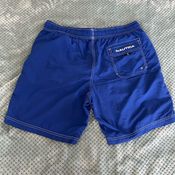 Nautica Men's Royal Blue Swim Board Shorts - Picture 3 of 5